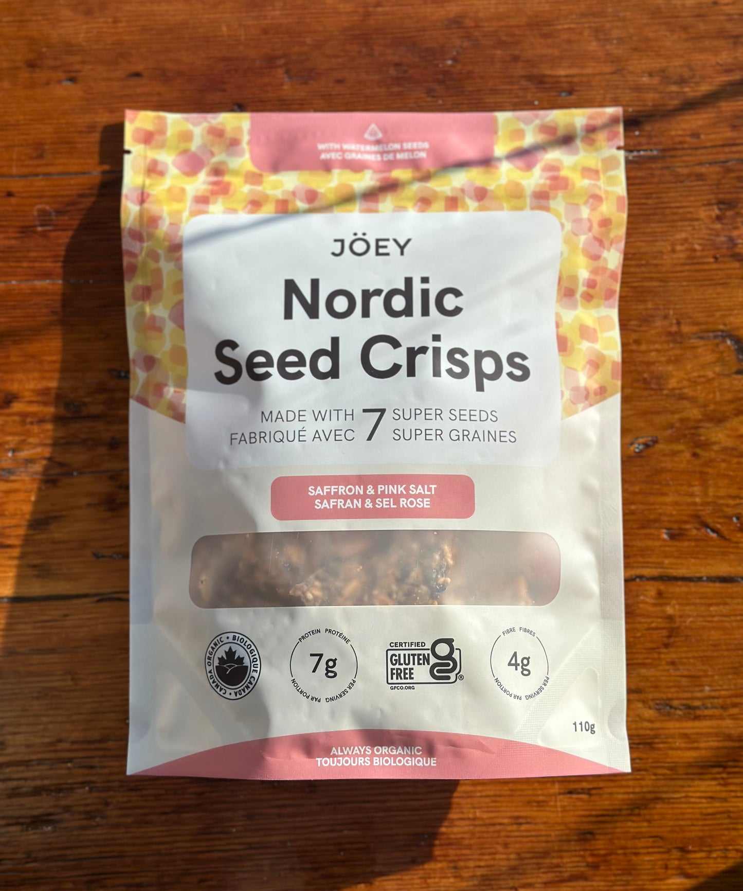 Nordic Seed Crisps Saffron & Pink Salt by Jöey (special - expires July 31st)
