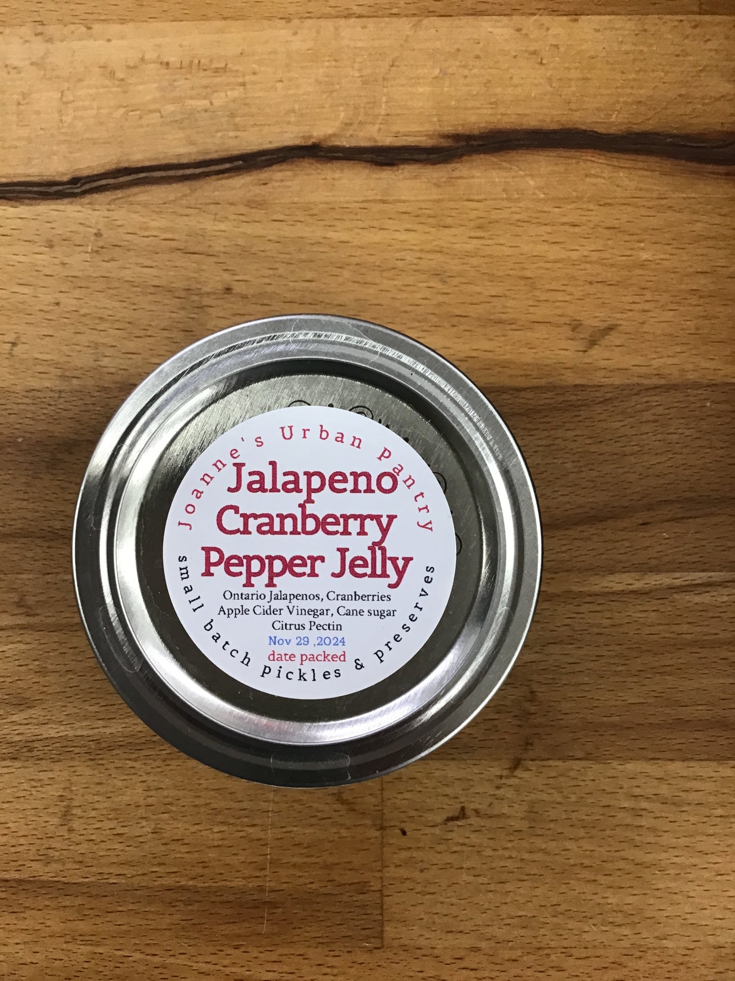 Jalapeño Cranberry Pepper Jelly (125ml) By Joanne’s Urban Pantry