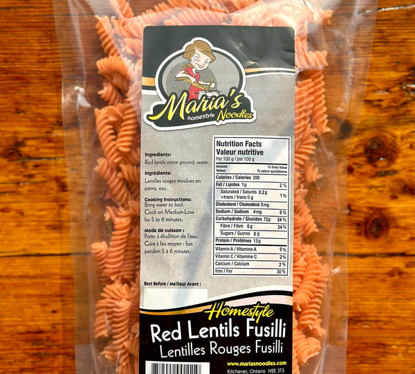 Maria's Red Lentil Pasta