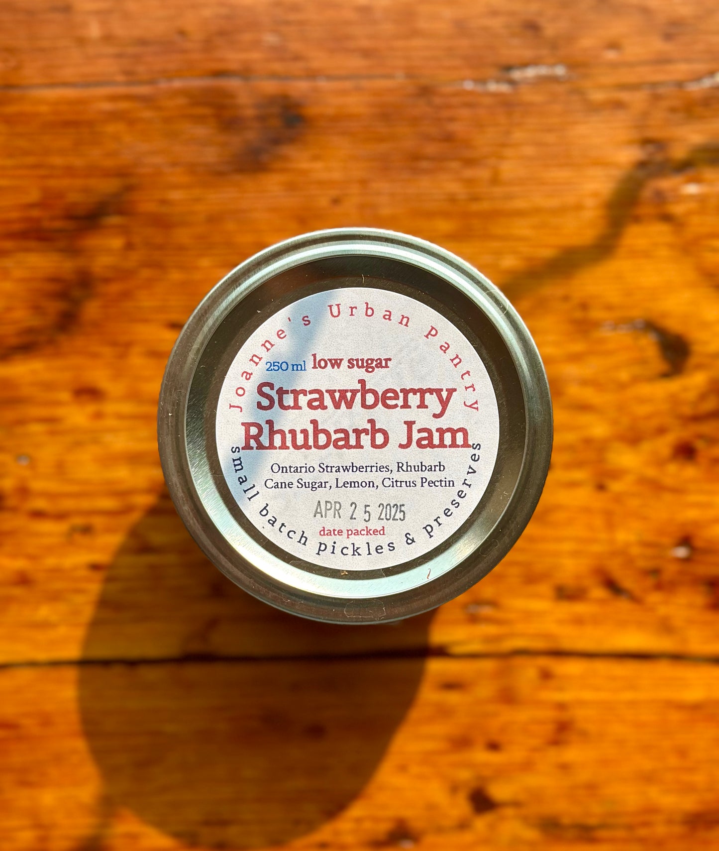 Strawberry Rhubarb Jam By Joanne's Urban Pantry