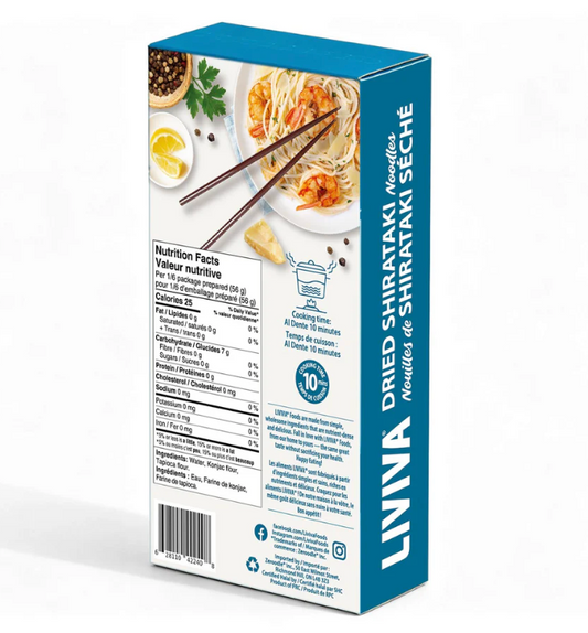 Dried Shirataki Noodles With Oat Fibre By Liviva
