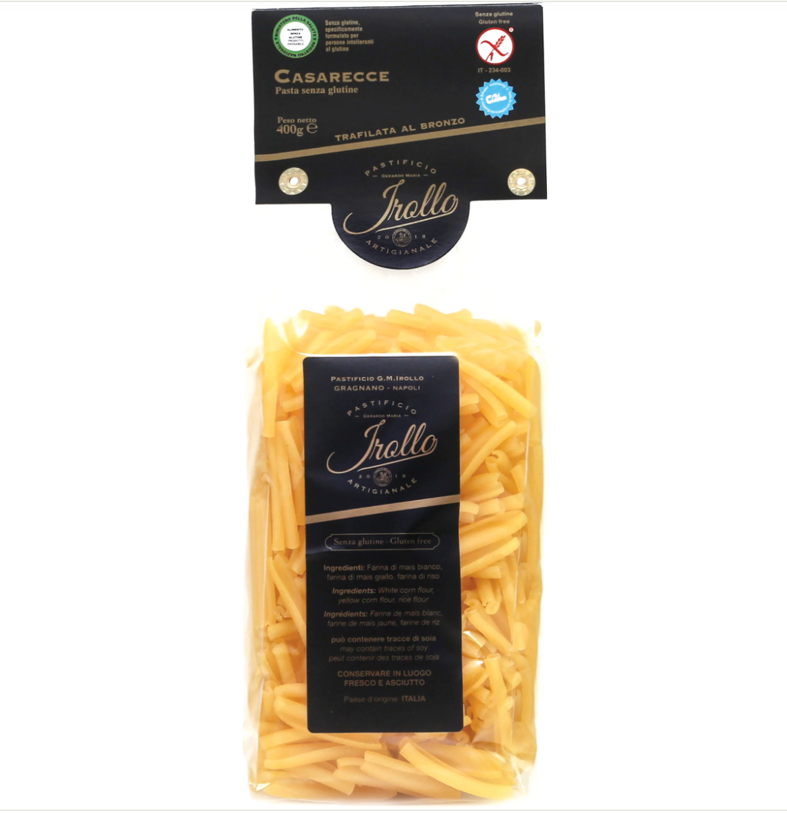 Casarecce Gluten Free Pasta By Irollo
