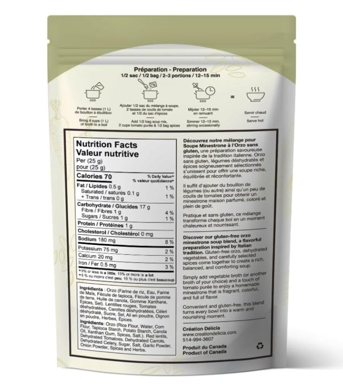 Gluten-Free Orzo-Based Risotto & Mushroom Mix By Création Delicia
