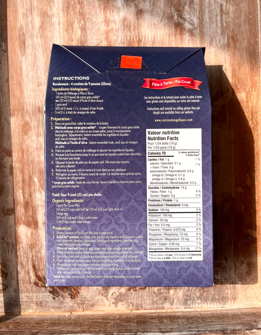 Mélange de croûte à tarte