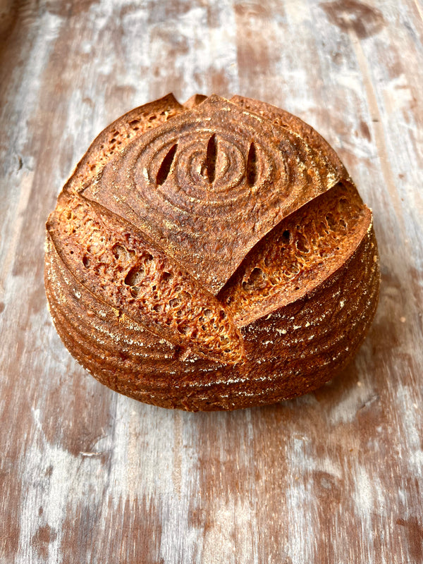 Wholegrain Free Form Sourdough Bread