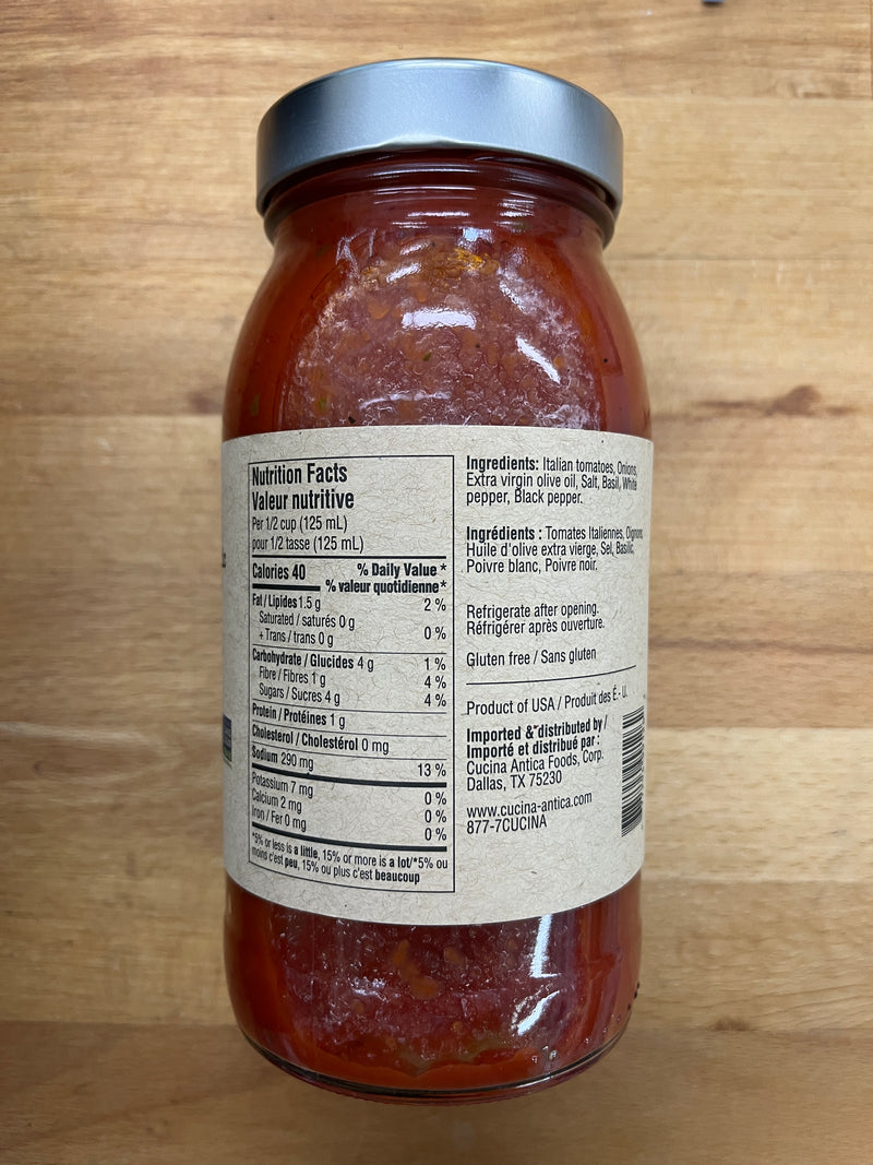 Tomato Basil Sauce By Cucina