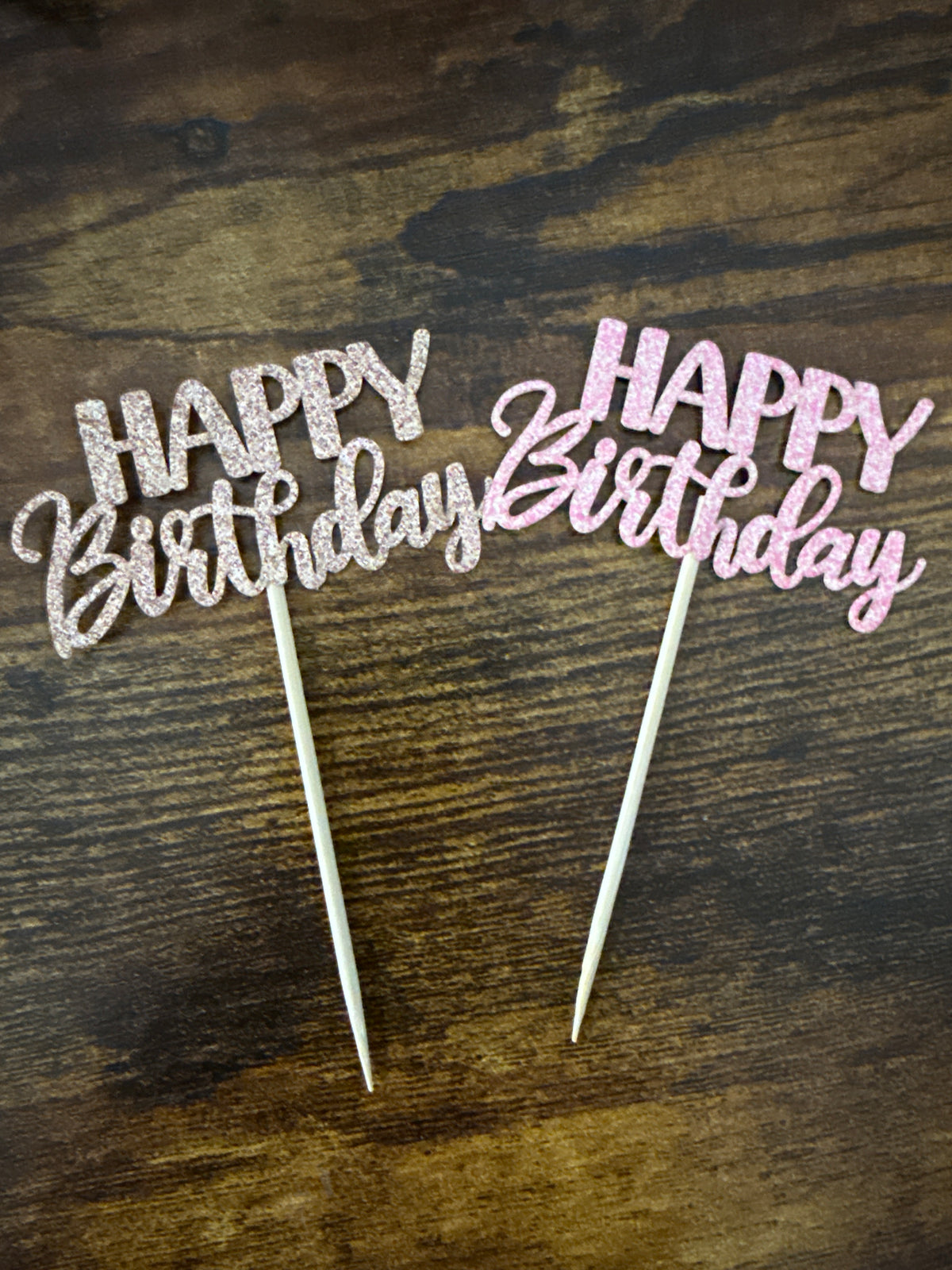 Happy Birthday sign for cupcakes or 4" cake (available in different colours)