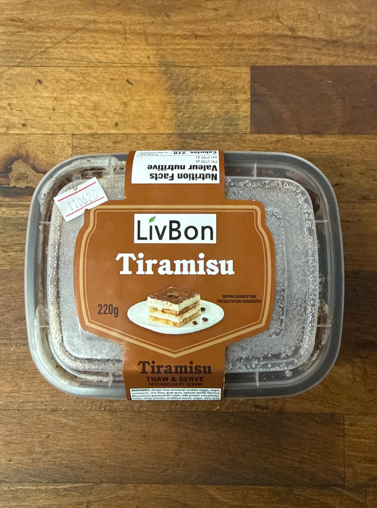 Tiramisu Frozen Small (Single Portion) By Livbon