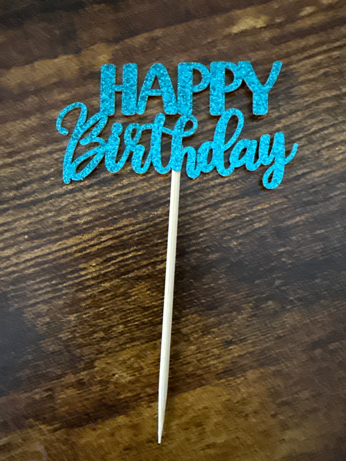 Happy Birthday sign for cupcakes or 4" cake (available in different colours)