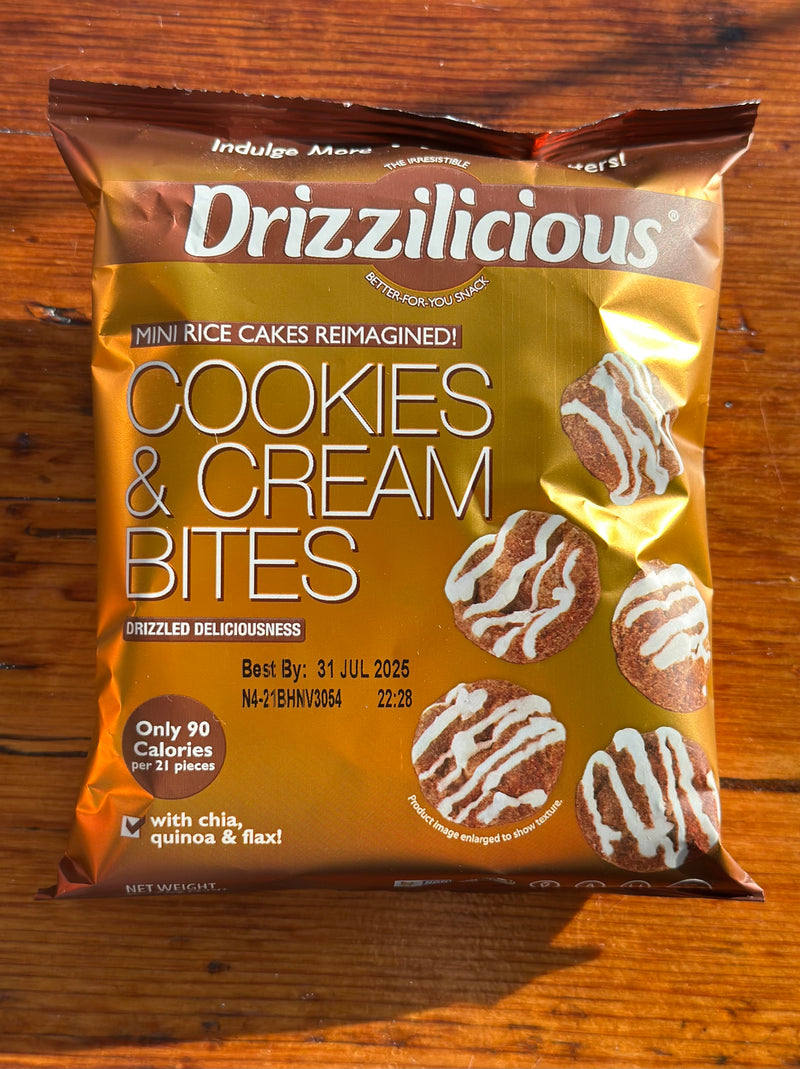 Mini Rice Cakes Cookies & Cream Bites By Drizzilicious