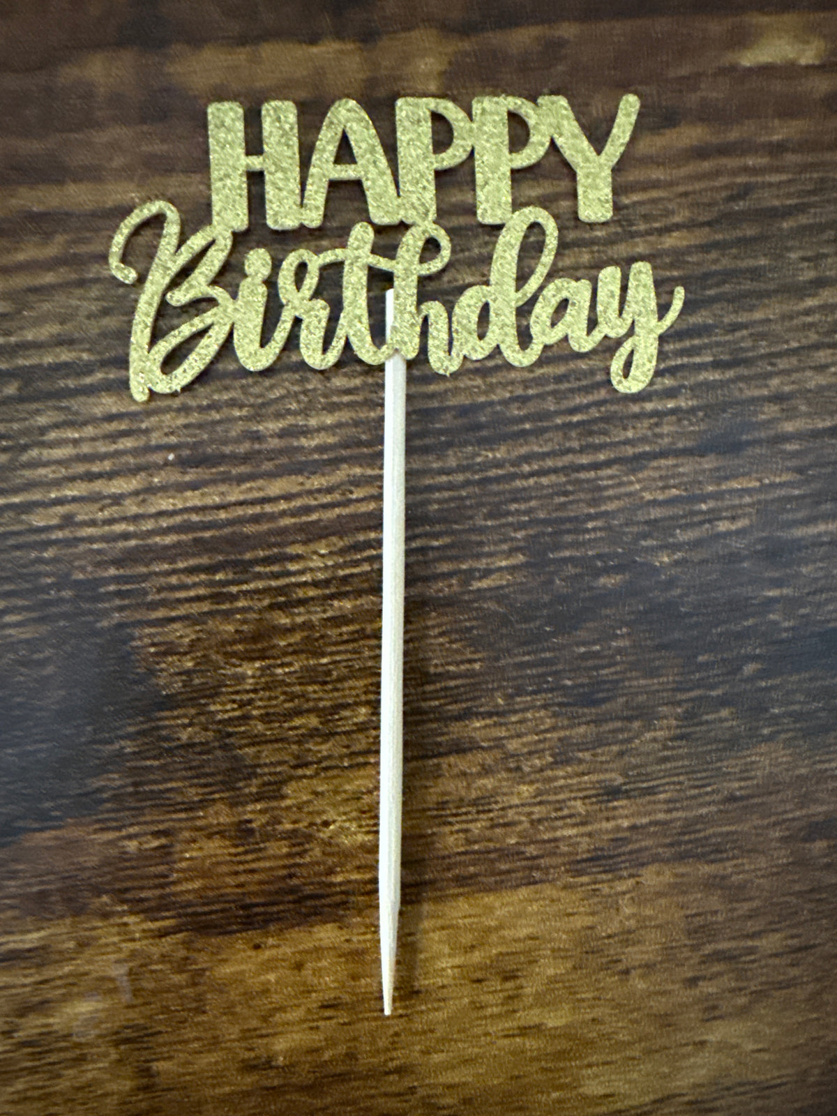 Happy Birthday sign for cupcakes or 4" cake (available in different colours)