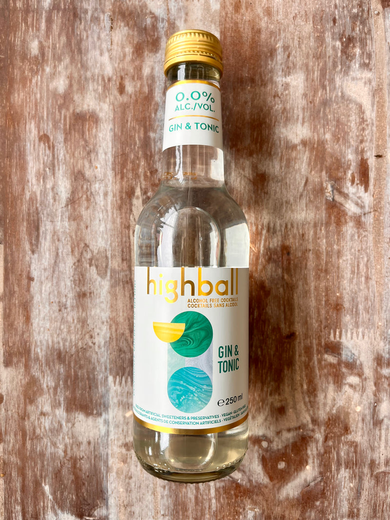 Gin & Tonic Cocktail sans alcool de highball