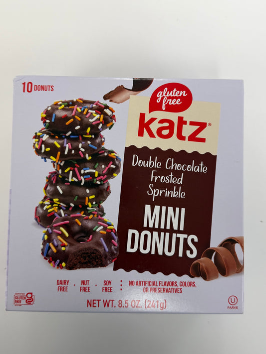 Mini Double Chocolate Frosted Sprinkle Donuts By Katz