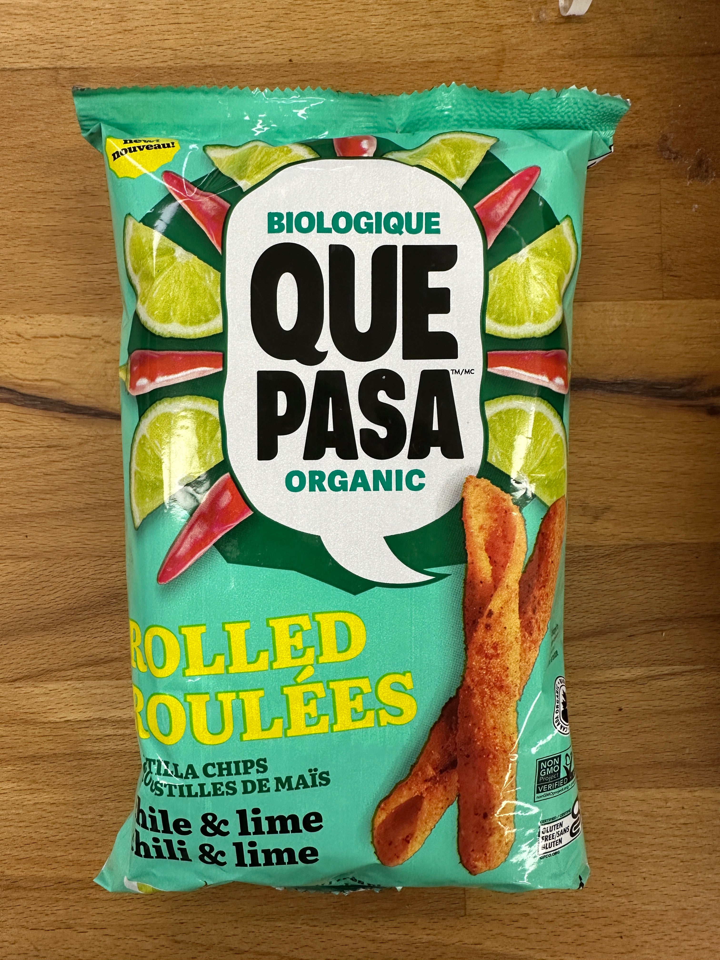 Organic Rolled Tortillas Chips Chile & Lime by Que Pasa