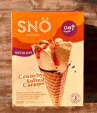 SNÖ Crunchy Salted Caramel Ice Cream Cone