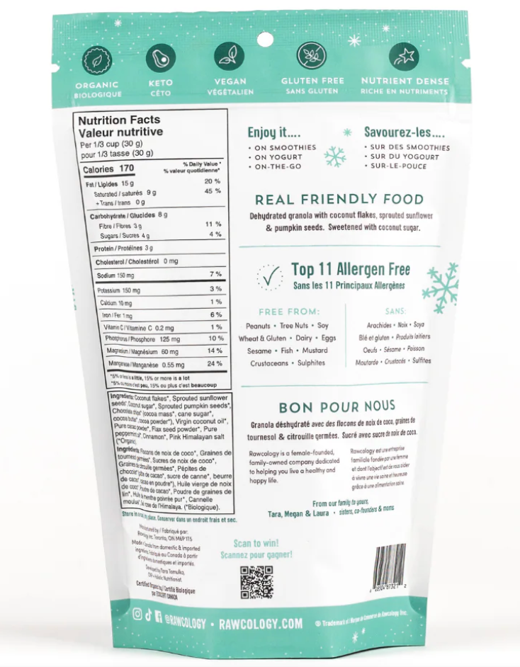 Organic Mint Chocolate Chip Grain Free Granola