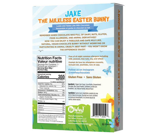 Jake the Milkless Easter Bunny By No Whey Foods