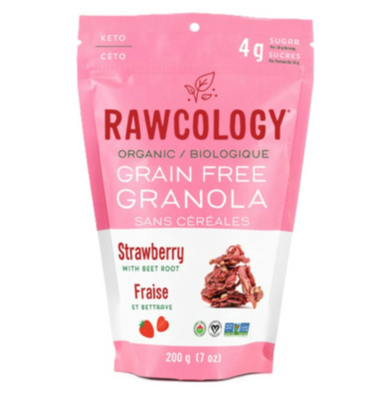Organic Strawberry Grain Free Granola By Rawcology