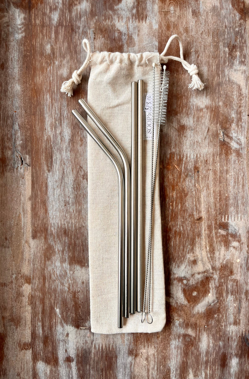 Metal Straws With Cleaner By SOOP