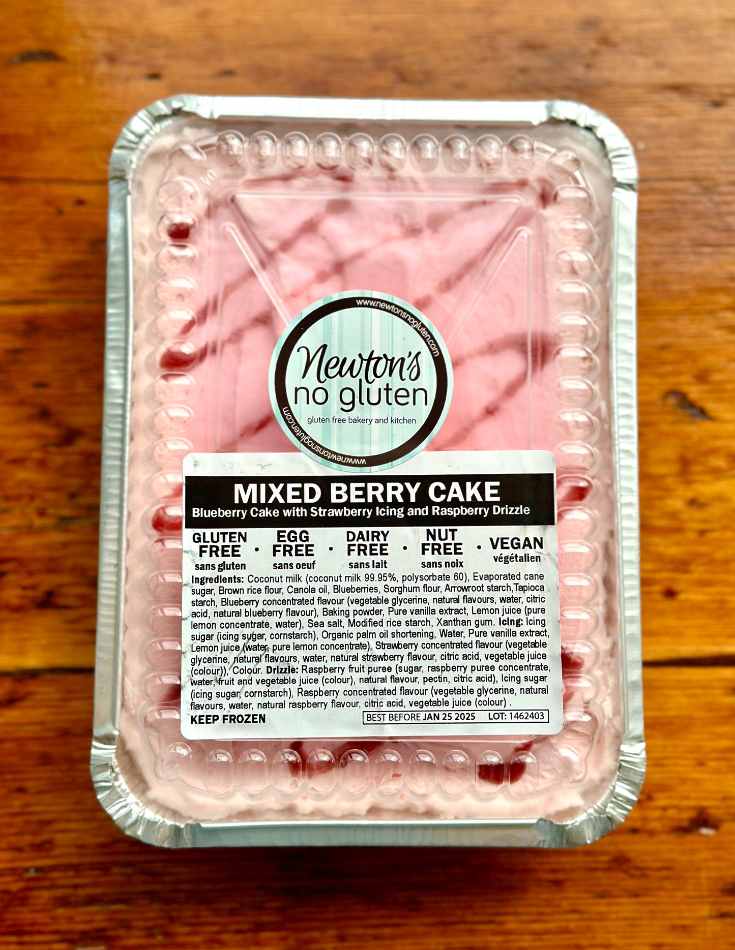 Mixed Berry Cake By Newton's No Gluten