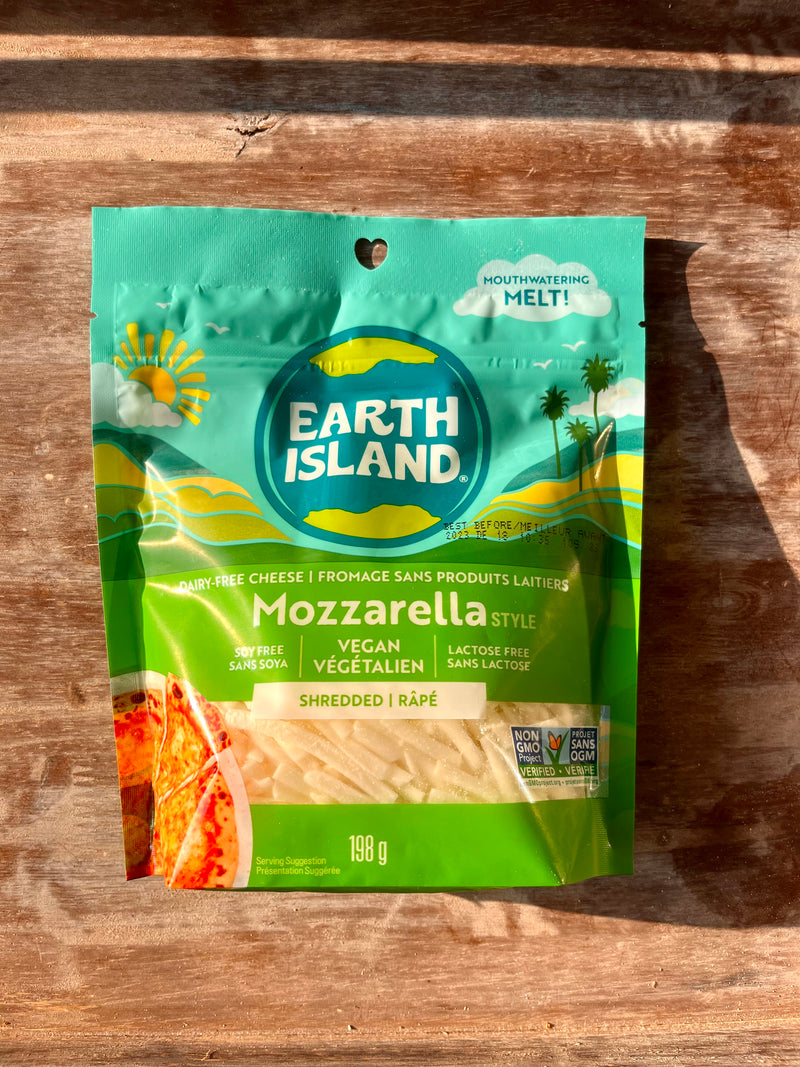 Vegan Shredded Mozzarella By Earth Island