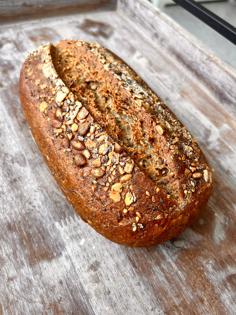 Free Form Multigrain Sourdough Bread