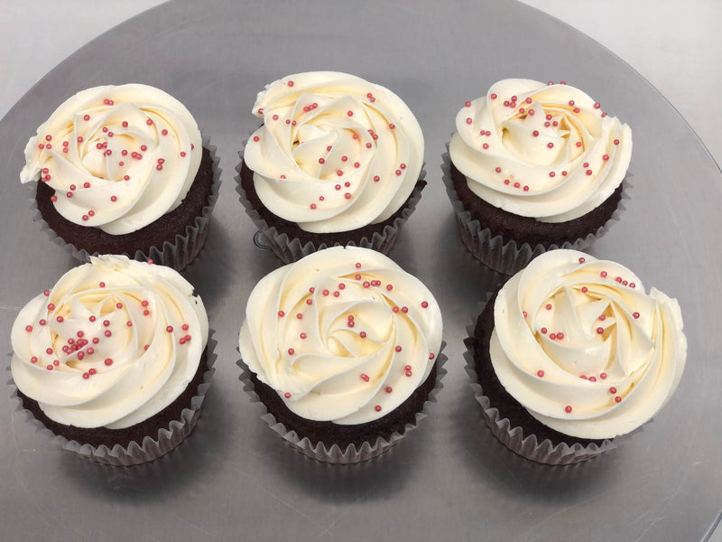 Cupcakes sans gluten avec glaçage (6) - pré-commande 48 heures à l'avance - Disponible pour retrait en magasin uniquement