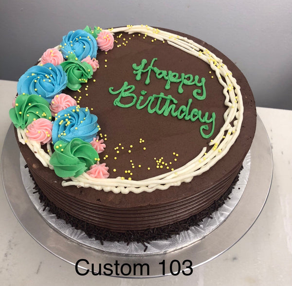 9” Custom Cake 103 - Pre-Order 72 Hours in Advance (Available for Store Pick-Up Only)