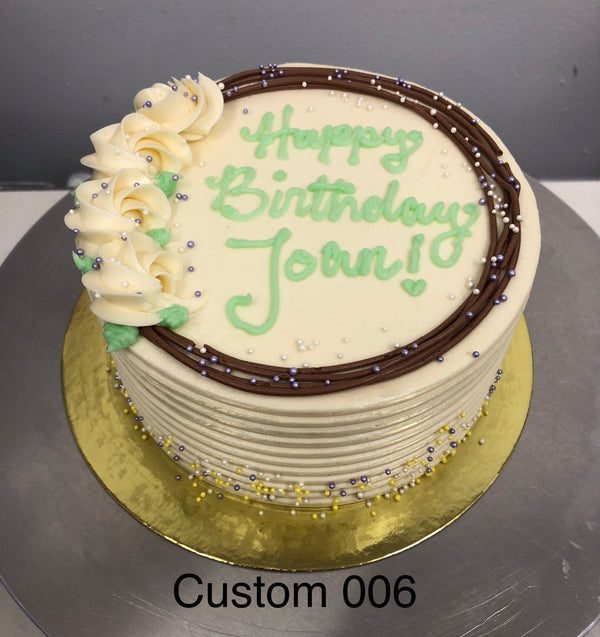 6" Custom Cake 006- Pre-order 72 hours in advance - Available for store pick-up only