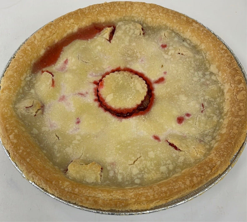 Organic Strawberry w rhubarb pie (Small) - available in-store only