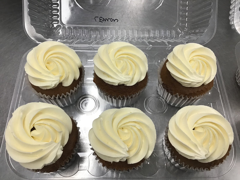 Cupcakes sans gluten avec glaçage (6) - pré-commande 48 heures à l'avance - Disponible pour retrait en magasin uniquement