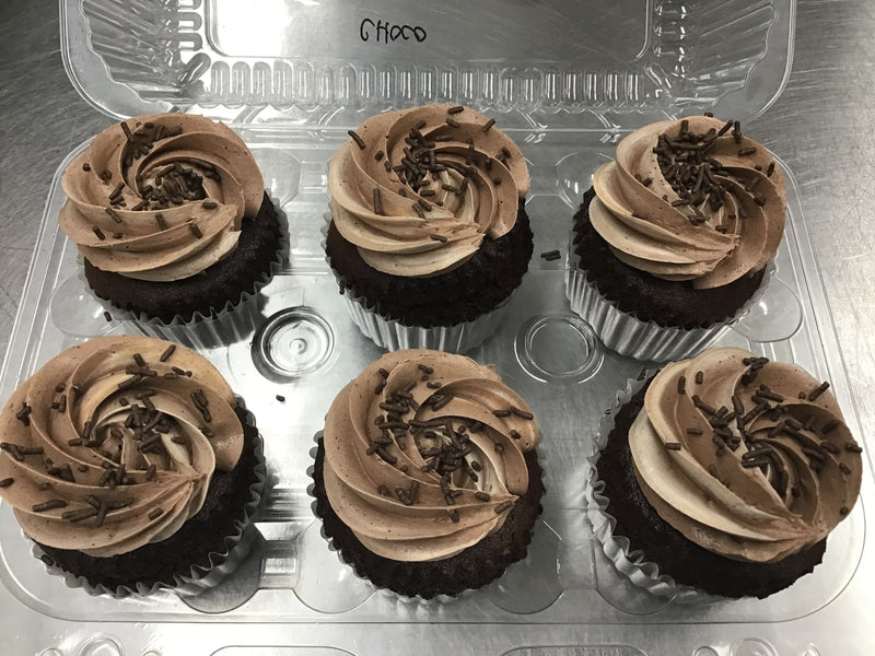Cupcakes sans gluten avec glaçage (6) - pré-commande 48 heures à l'avance - Disponible pour retrait en magasin uniquement