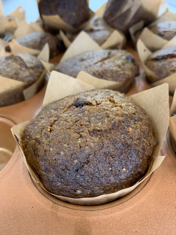 Pumpkin Muffins (6) with Dark Chocolate Chips (Seasonal)
