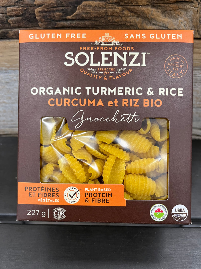 Organic Turmeric & rice Gnocchetti from Solenzi