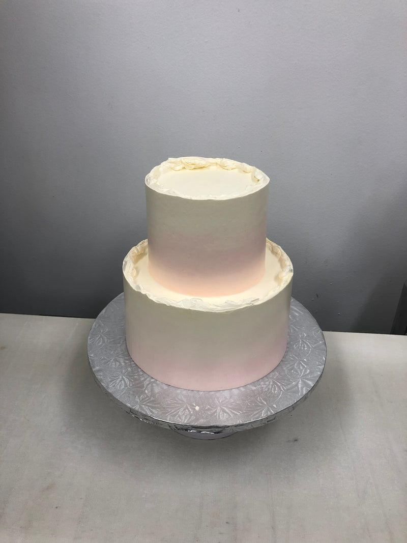 2 Tier Light Pink Ombre Cake
