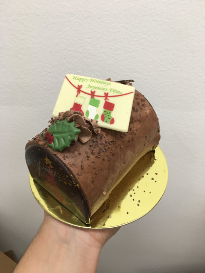 Bûche de yul moka 5"x 12" (disponible en magasin seulement)