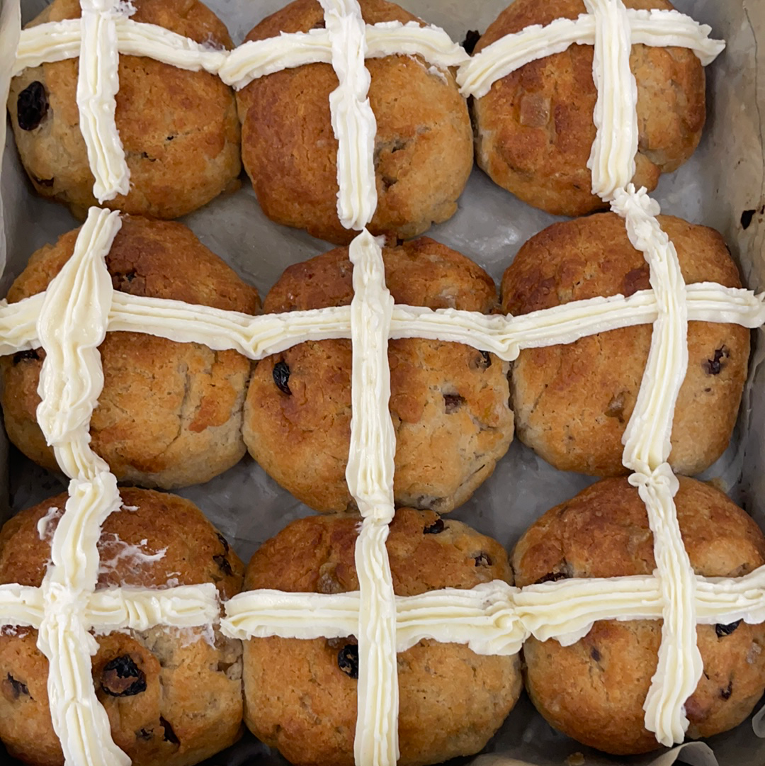Hot Cross Bun (sans produits laitiers et sans œufs)