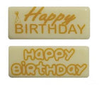 Happy Birthday sign on white chocolate