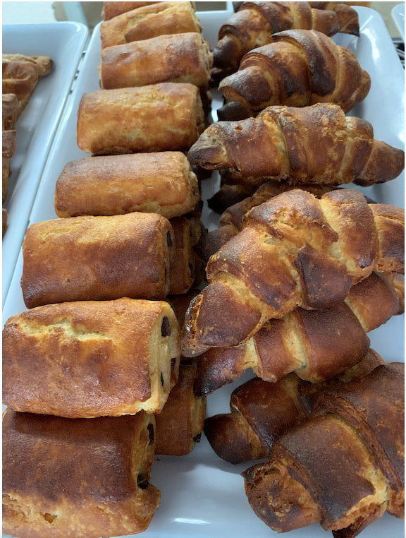 Croissants au chocolat surgelés (6) - sur commande seulement