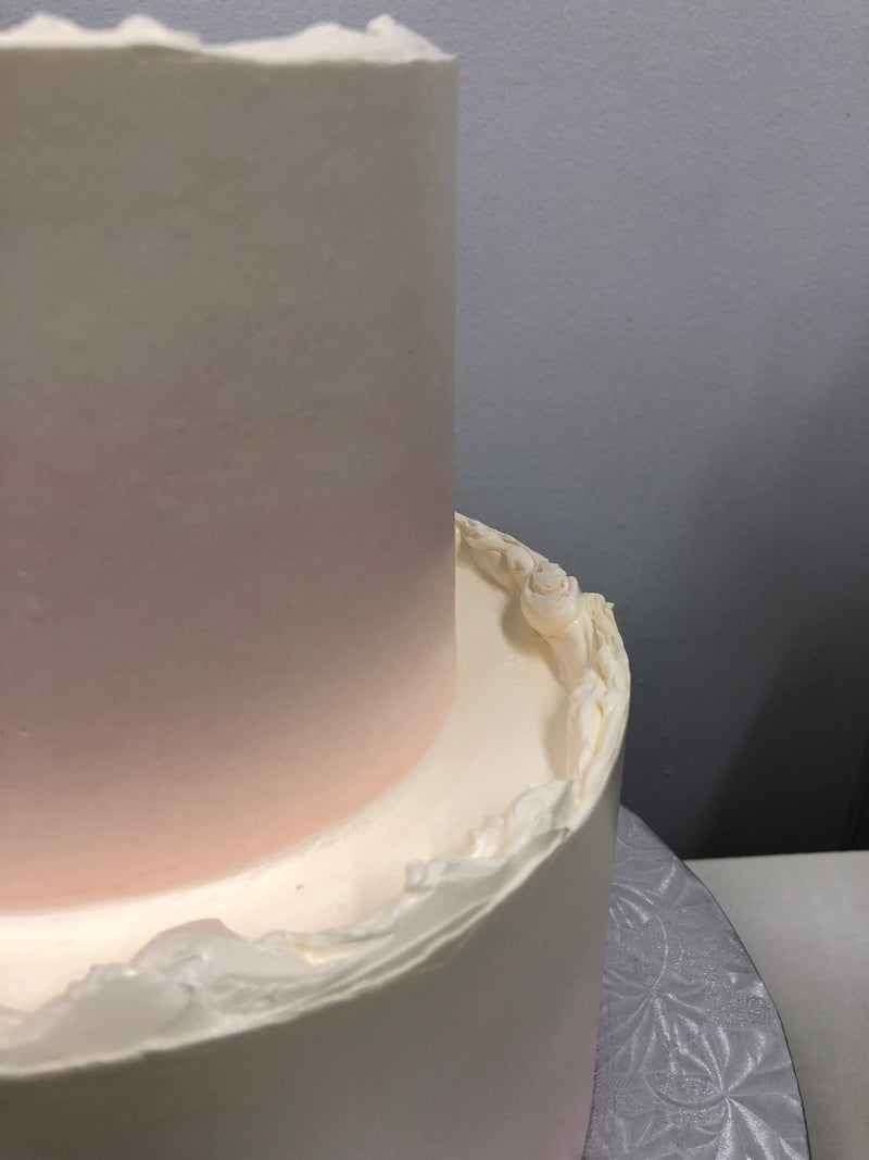 2 Tier Light Pink Ombre Cake